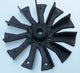 Plastic fan for the motor
