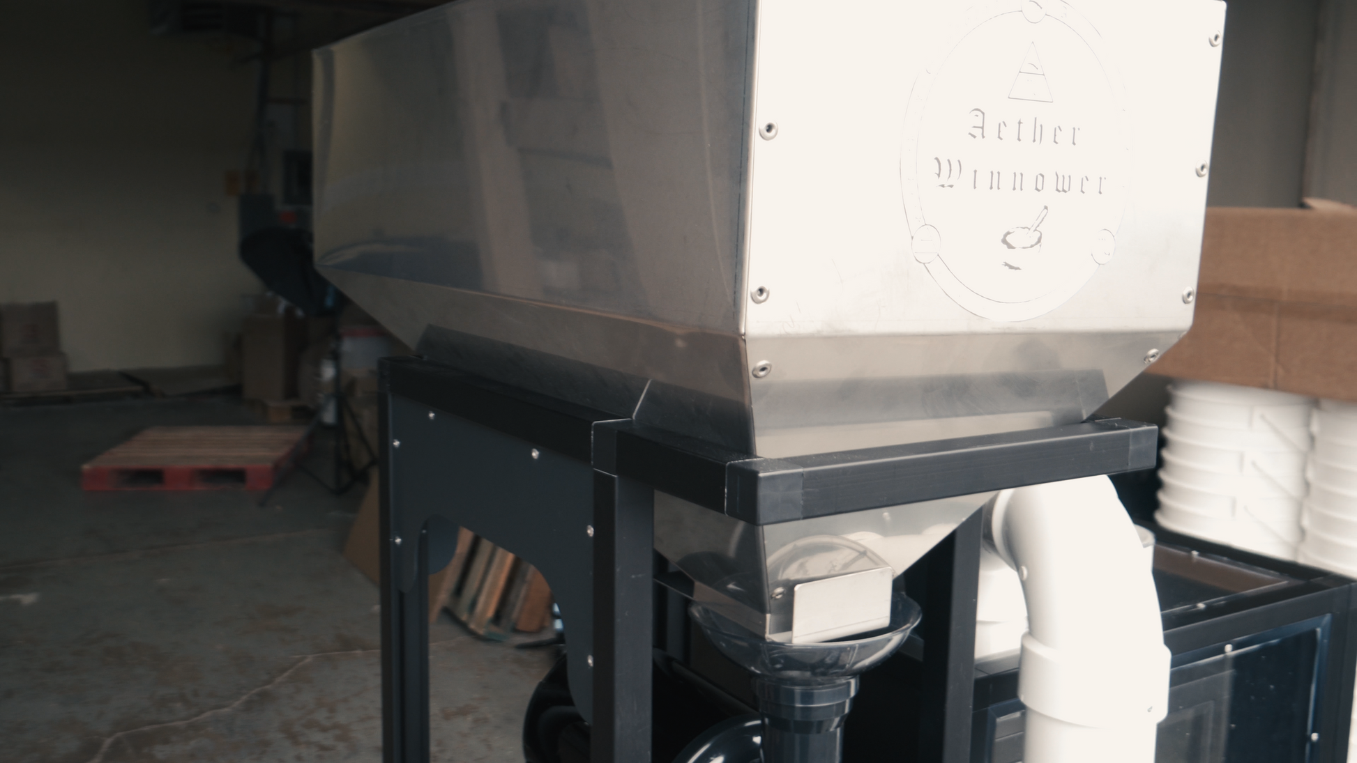 Winnower Hopper — 50 lb Stainless Steel